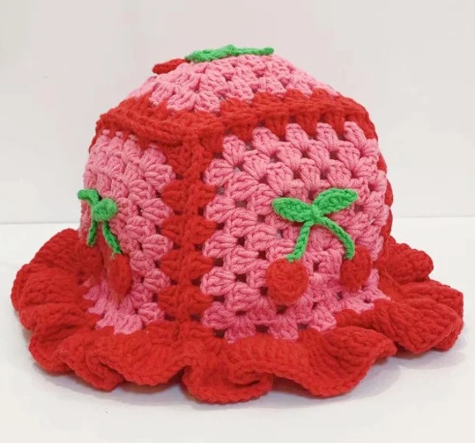 knitted/jacquard bucket hat